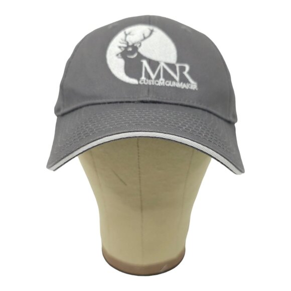 MNR Embroidered Logo Strapback Cap Trucker Baseball Hat Custom Gunmaker Gray - Picture 9 of 13